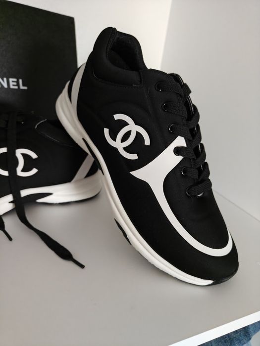 Chanel neoprene low top sneakers CC r.42 sneakersy