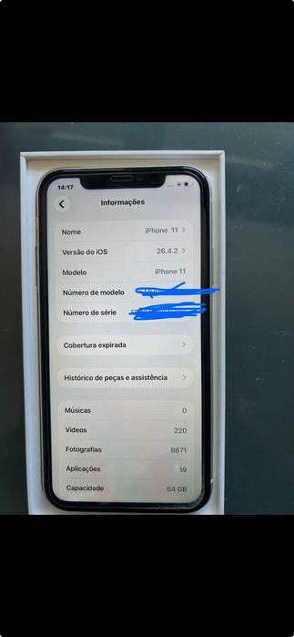 iPhone 11, prateado 64GB com caixa original e carregador fast charging