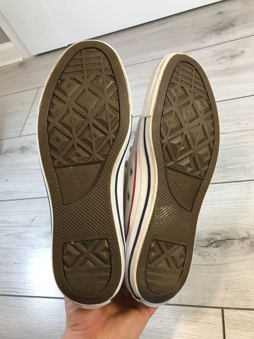 Buty Converse All Star białe skórzane wysokie rozn, 40