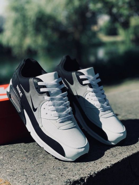 Nike air max 90 чоловічі • чорно білі кросовки найк • літні чоловічі найки • шкіряні кросовки найк • аір макси • найки 90