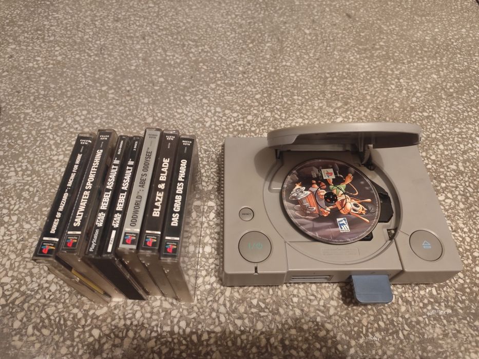 Konsola ps1 nie przerobiona. Stan igielka