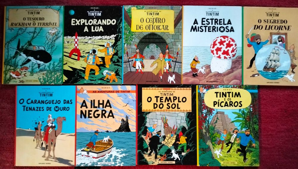 Tintim capa dura (Verbo, Record) e mole (Record) / Edições Especiais