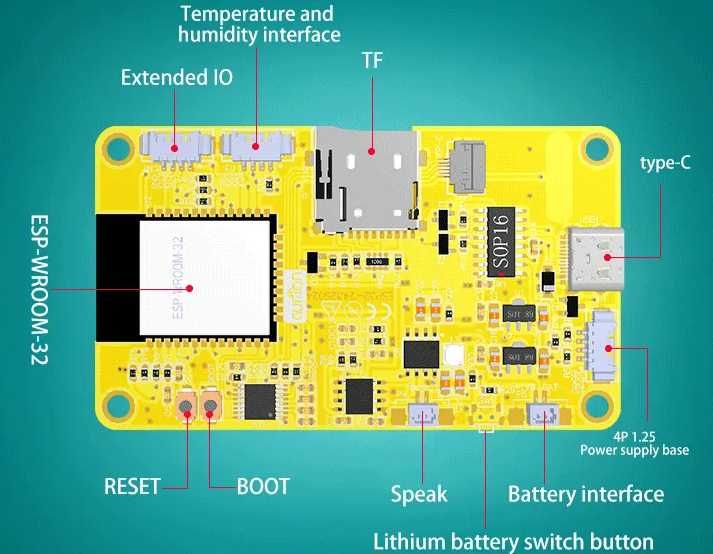 ESP32 с экраном 2,4" сенсор емкостной 2432S024 SD card + много портов