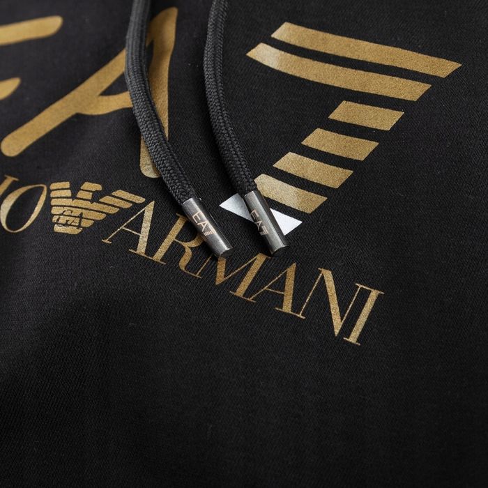 Ea7 Emporio Armani Bluza Kaptur Złote Logo R. Xl