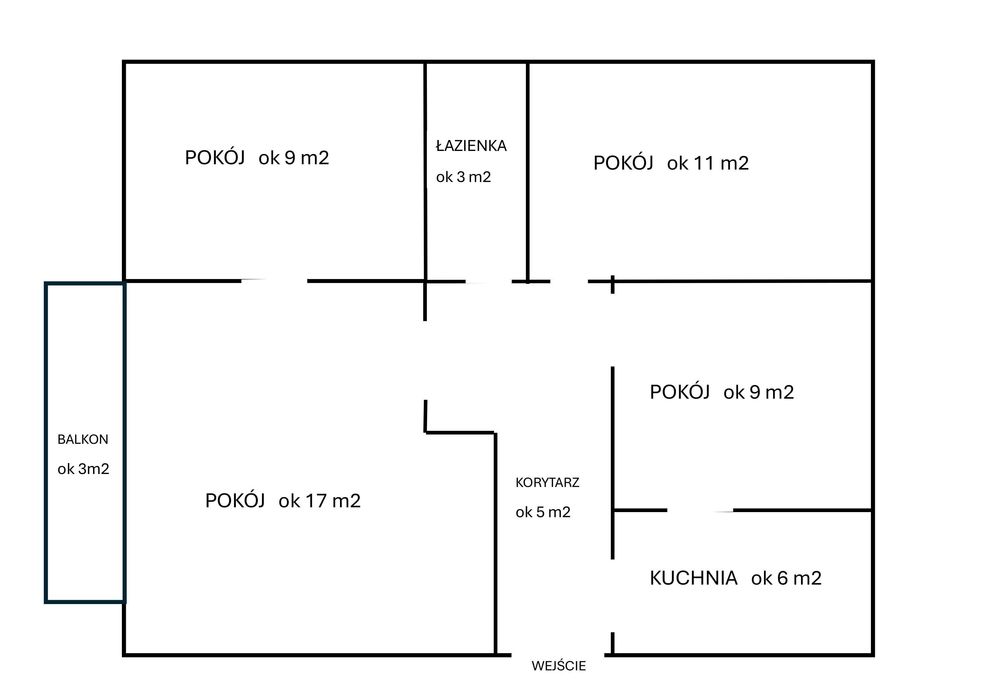Mieszkanie 60,3 m2 | 4 pokoje | parter | ul. Narutowicza