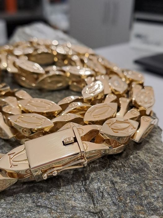 Jedyny złoty Łańcuch splot  Cartier 585 Nowy 261 G