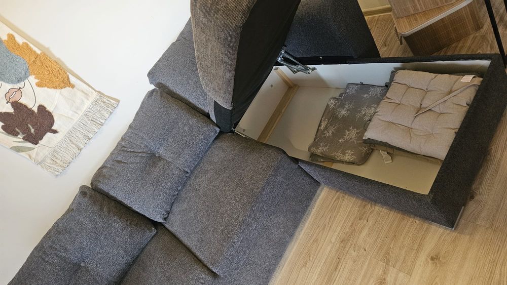 Kanapa rozkładana z szezlongiem VEJLBY