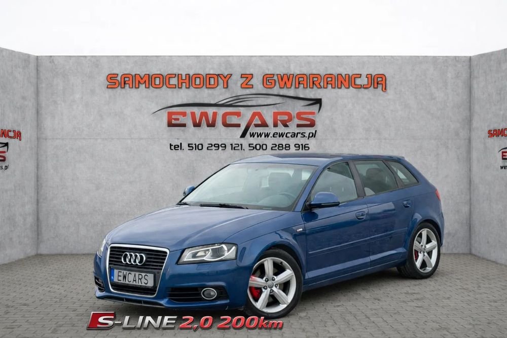 Audi A3 Sportback 2,0 200km S-Line OPŁACONY Led BI-Xenon Sportback ALCANTARA