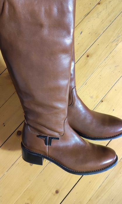 Nowe kozaki Kordel | skóra naturalna | klasyczny brąz | r. 39