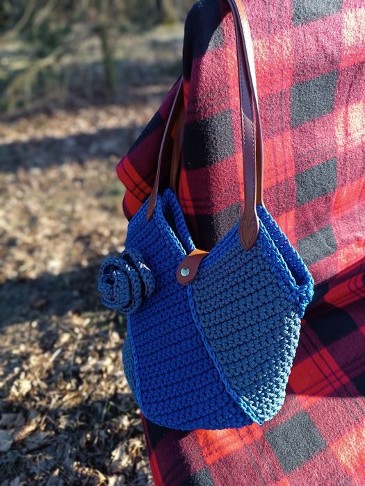 Torebka ze sznurka poliestrowego duża