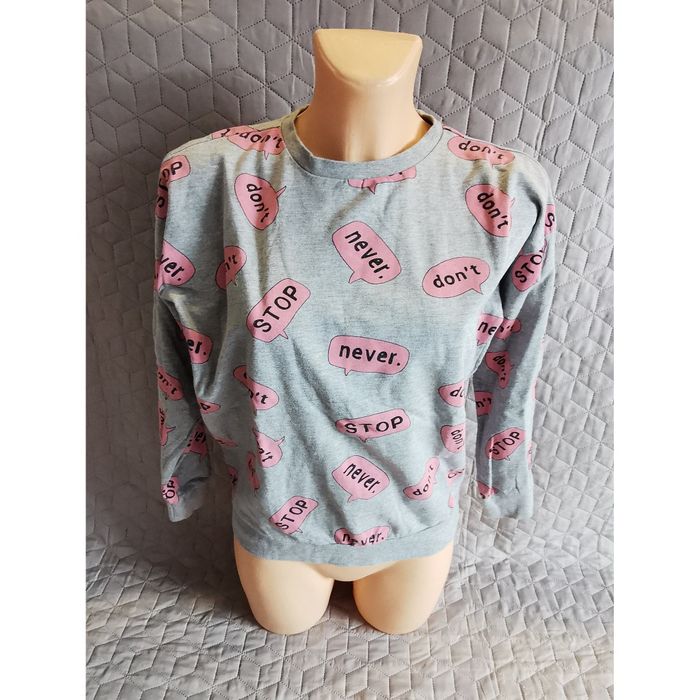 Bluza szara z napisami