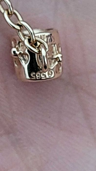 Złoty łańcuszek zabezpieczający Pandora oryginalny