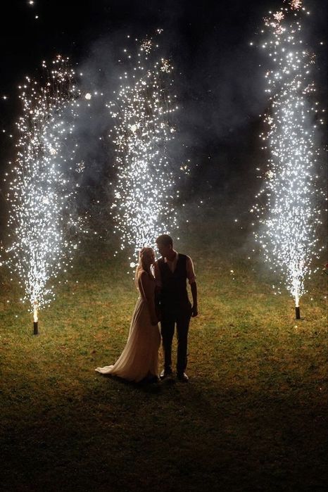 Wodospad iskier, wiatraki iskier, fontanny iskier wesele urodziny