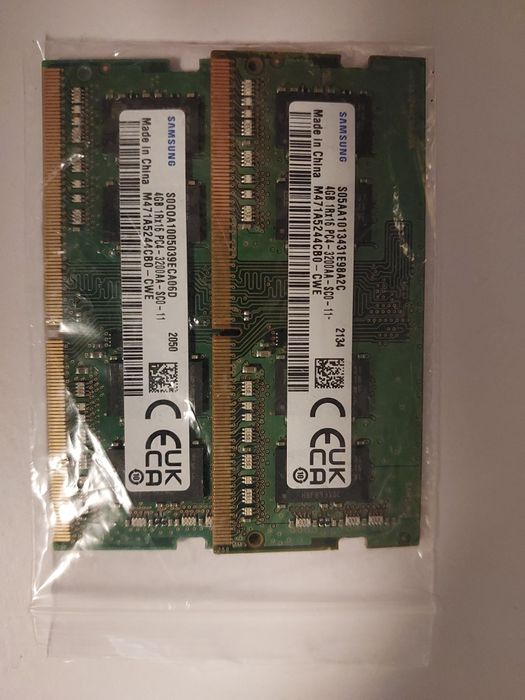 Samsung DDR 4Gb 1Rx16 PC4-3200AA-SCO-11 (за 2 планки 500грн наложкою)