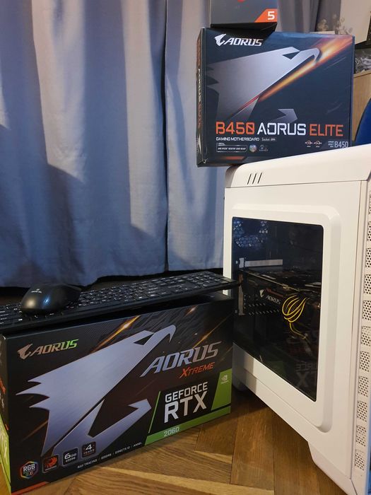 ПК Комп'ютер готовий RTX2060 Aorus, B450 Elite, Ryzen 5 2600x. 16gd