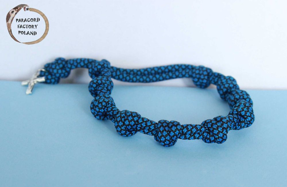 Różaniec na rękę - dziesiątka - jednokolorowa paracord handmade