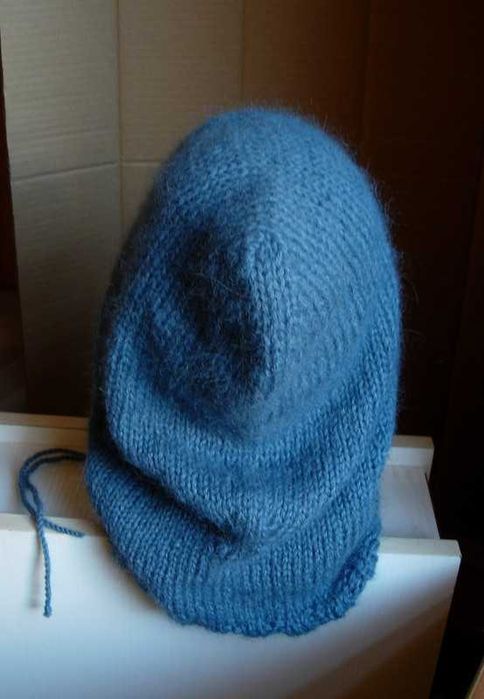niebieski kaptur balaclava alpaka kid-silk