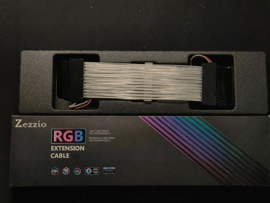 Кастомный кабель питания Zezzio RGB 24 Pin Extension Power Cable