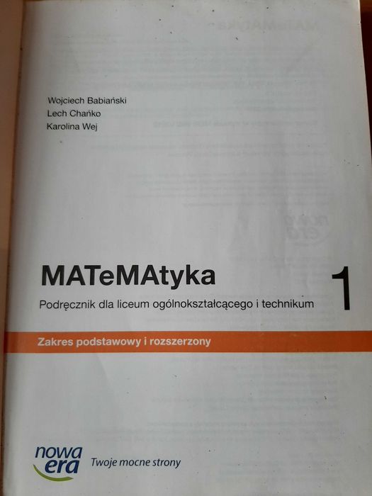 nowa era MATeMAtyka 1 Zakres podstawowy i rozszerzony