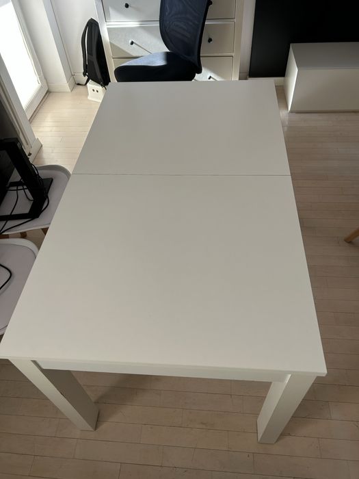 Stół rozkładany biały jadania 80x140
