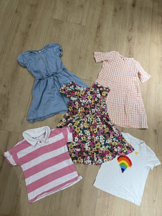 Пакет речей плаття сукня сарафан футболка купальник теніска Zara 116см