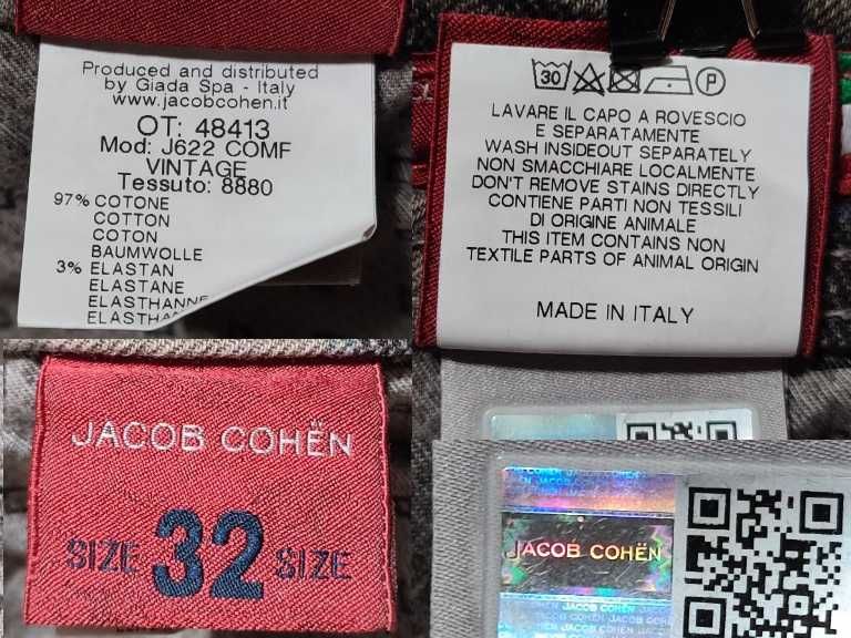 spodnie jeans JACOB COHEN W32 L32 pas 82 83 84 - 85 86 j. NOWE