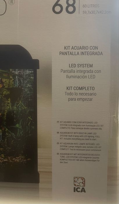 LOJA!! Aquário com Led 60 Litros KIT - NOVO!