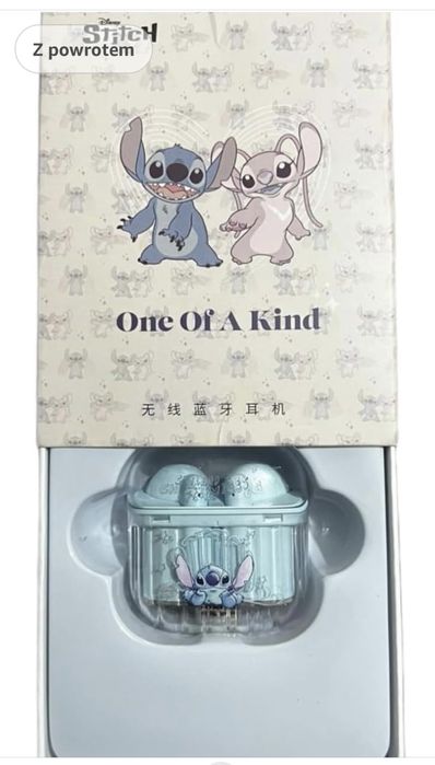Słuchawki bezprzewodowe Disney Stitch – nowe – etui – Bluetooth