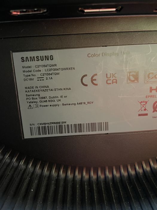 Монітор Samsung Odyssey G5, C27G54T / Новий.