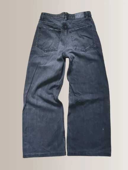Jeans spodnie ciemnoszare wide leg