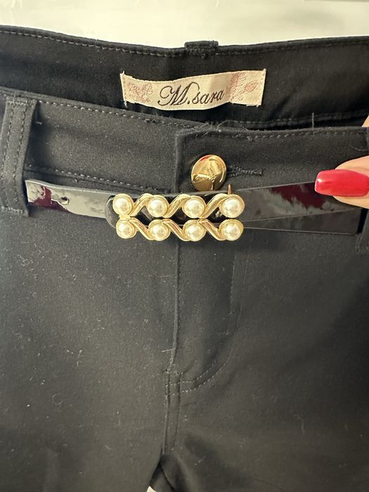 Spodnie eleganckie mSara czarne rS, 28
