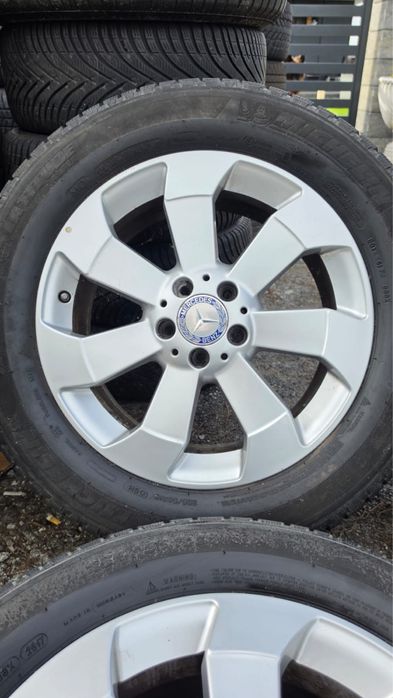 Oryginalne felgi Mercedes ML 18 5x112 ET56,5 + opony zimowe Michelin