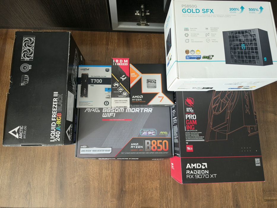 Ігровий ПК AMD 9800X3D + XFX RX 9070 XT + 32GB DDR5 cl30 + SSD 2 Tb Gen 5