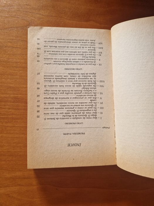 Romance "D. Quixote",  Volumes I e II, de Cervantes