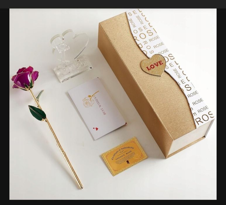 Róża Wieczna Z Miejscem Na Zdjęcie Prezent Na Walentynki Dzień matki