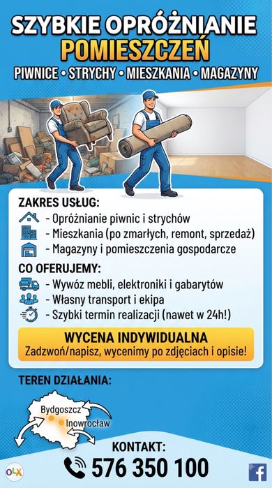 Opróżnianie piwnic, mieszkań, magazynów – szybko i sprawnie