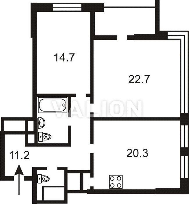 Без % продаж 2-кімнатної квартири, вул. Ділова 1/2, ЖК «Tetris Hall».