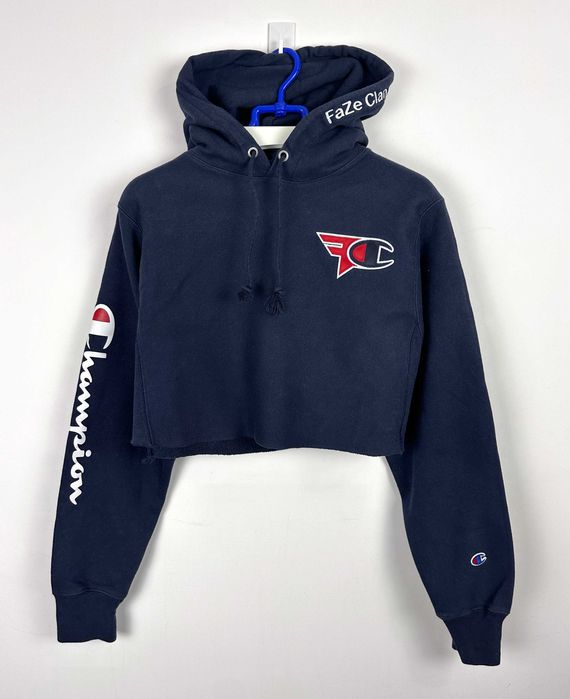 Bluza z kapturem CHAMPION Reverse Weave FAZE CLAN damska cropped r. S