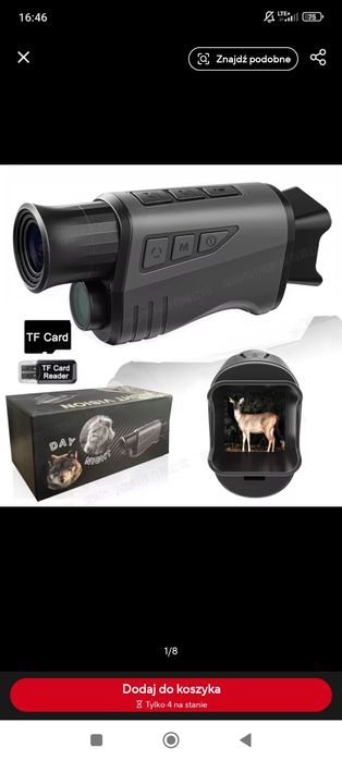 Noktowizor camera do obserwacji nocnej i dziennej z opcją nagrywania