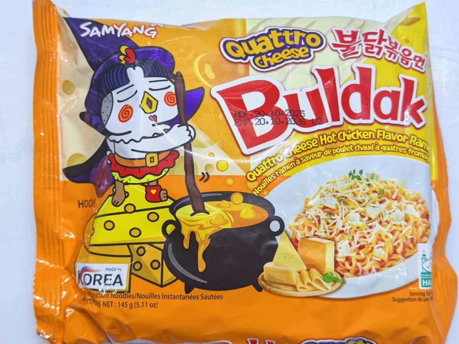 Розпродаж Бульдак 4 сира Buldak Quattro Cheese Hot Chicken  Flavor Ramen. 40шт