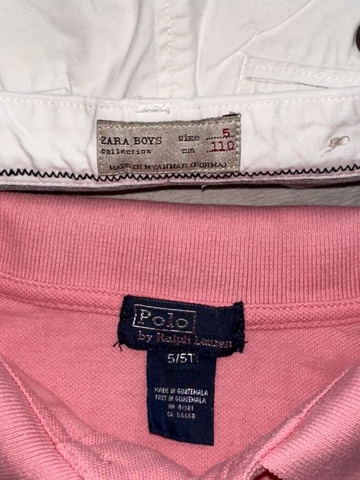 Шорты Zara и футболка Polo Ralph Lauren на мальчика 5лет
