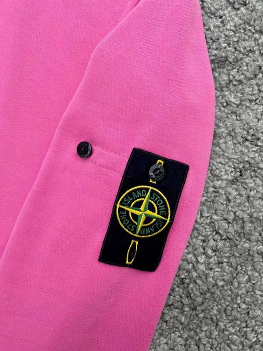 Мужская розовая зип худи зипка стон айленд stone island