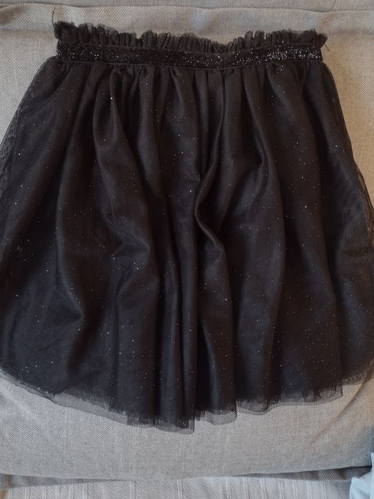 Czarna Spódniczka H&M 134/140, tiul,