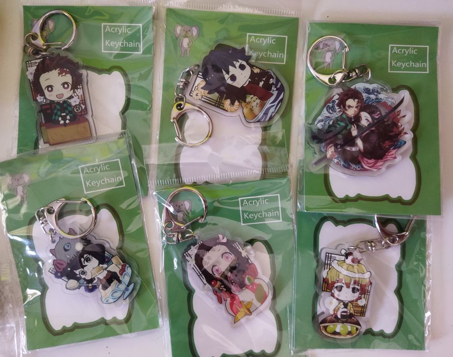 Demon Slayer novos figuras e porta chaves