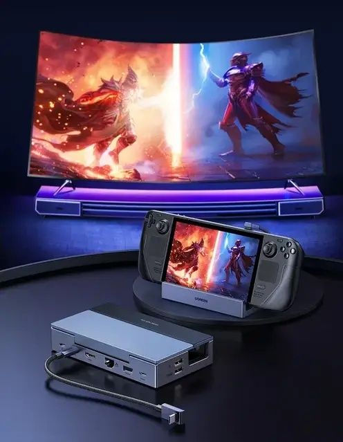 Ugreen CM800 9 в 1 Док-станція для Steam Deck/ROG Ally iOS Android