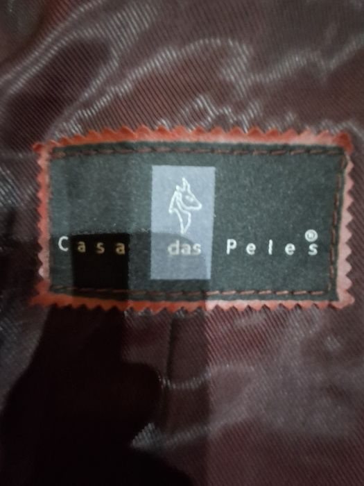 Casaco pele genuína