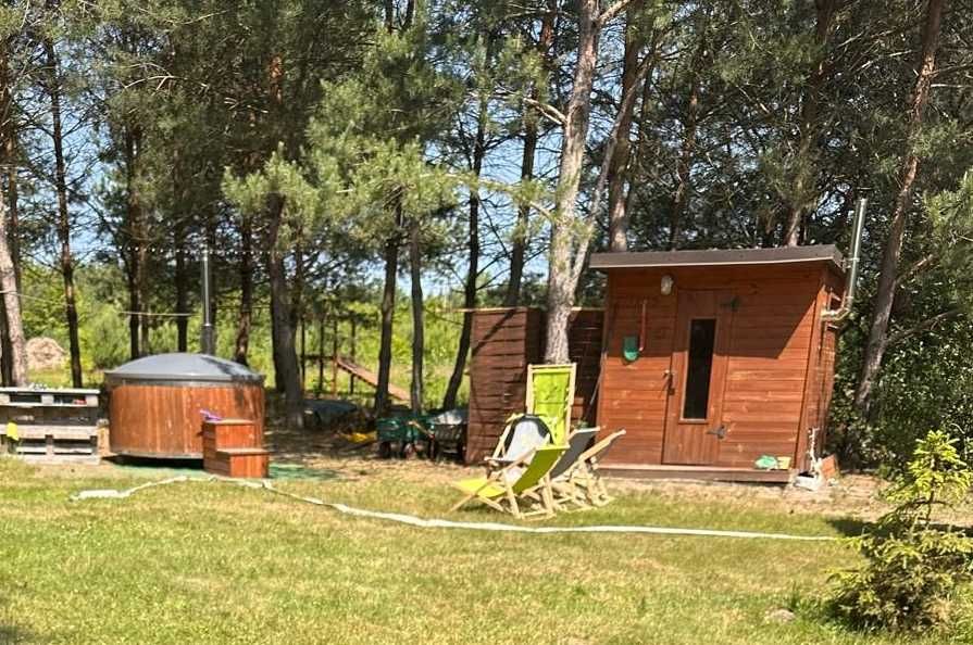Domek Sauna Jacuzzi Mini-Golf Tyrolka Hamak Wkra linia brzegowa, plaża