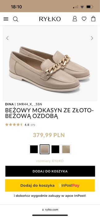 Ryłko bezowe mokasyny 38 relax