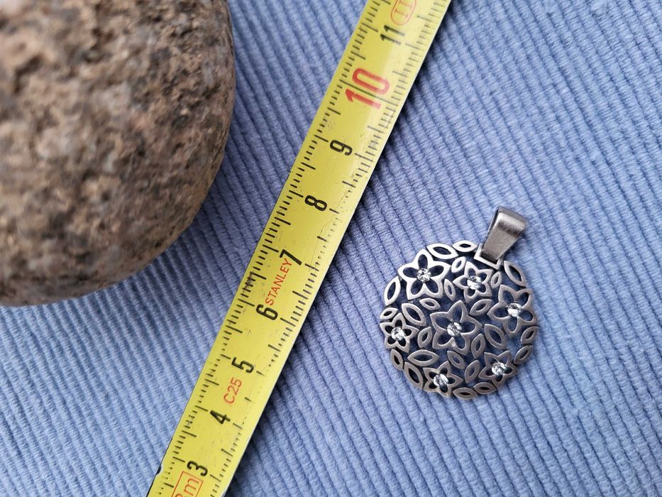 Zawieszka wisiorek - srebro - cyrkonie