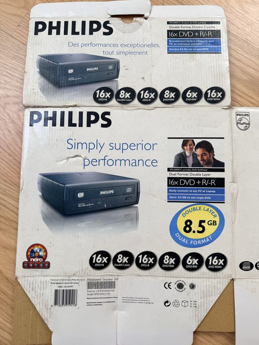 Gravador DVD Externo Philips 16x Double Layer USB
